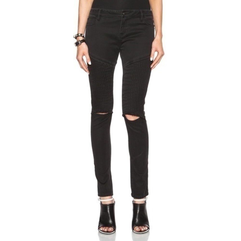 Each x Other Pleat Moto Jeans in Black